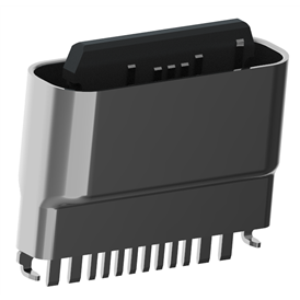 XB-ATCF-12-002 TYPE C 12P 모좌 방수 스트레칭 케이스 발 보호대 없음 L=7.6MM, SMT 노출 1.0MM, 충전 데이터 버전